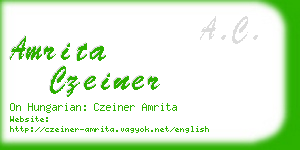 amrita czeiner business card